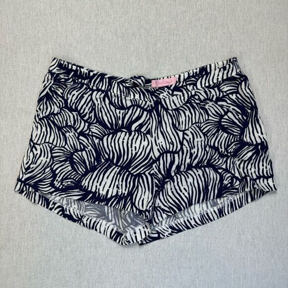 Lilly Pulitzer Sonya Fringe Set Tank and Shorts Navy Blue Palm Fringe Sz 2 - Picture 7 of 10